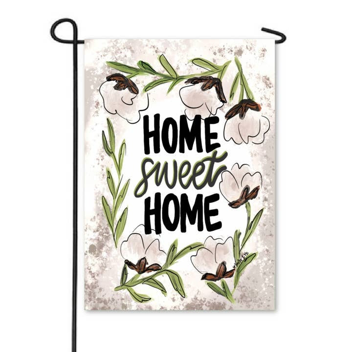 Garden Flag Cotton Wreath Home Sweet Home