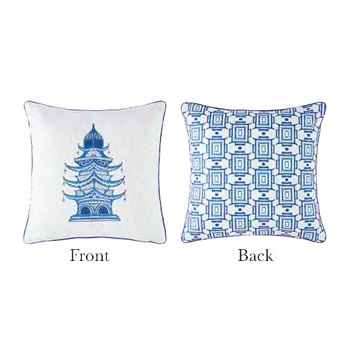 Pillow Pagoda Blue Livia