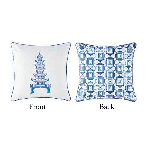 Pillow Pagoda Blue Celia