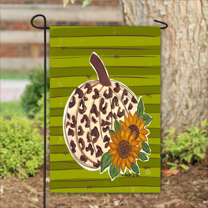 Garden Flag Leopard Sunflower