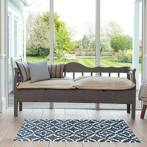 Maltese Navy Washable Rug