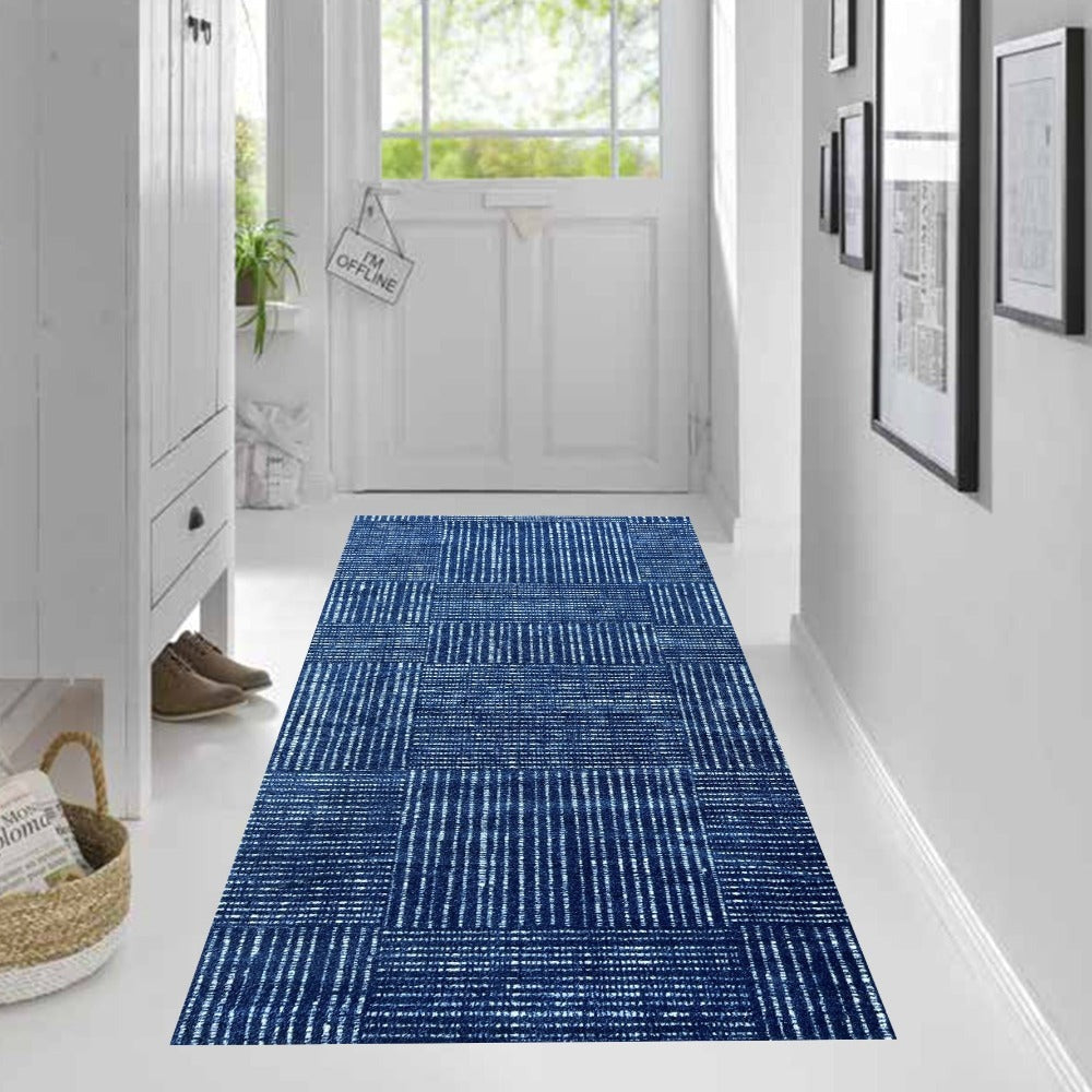 Canvas Navy Washable Rug