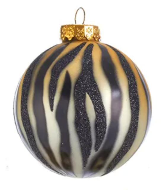 Ornament Glass Zebra
