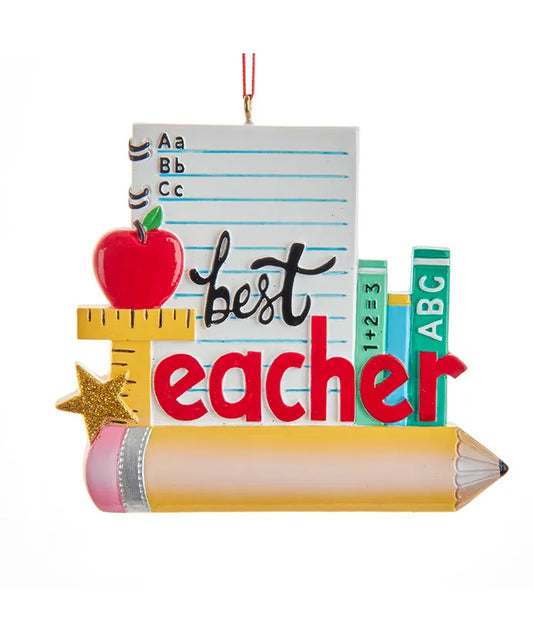 Ornament Personalization Teacher 3.375"