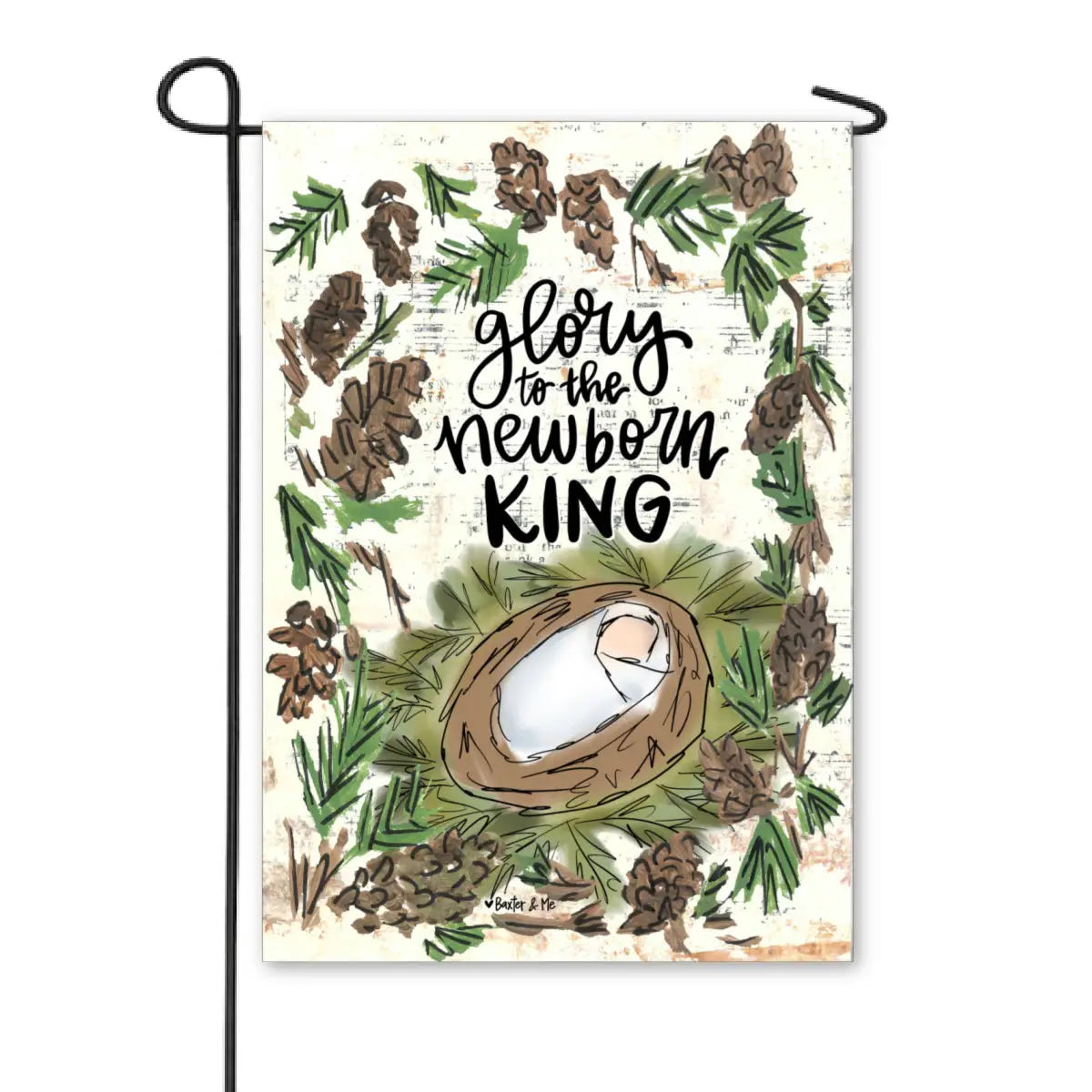 Garden Flag Glory to the New Born King