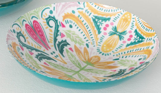 Bowl Serving Floral White Small