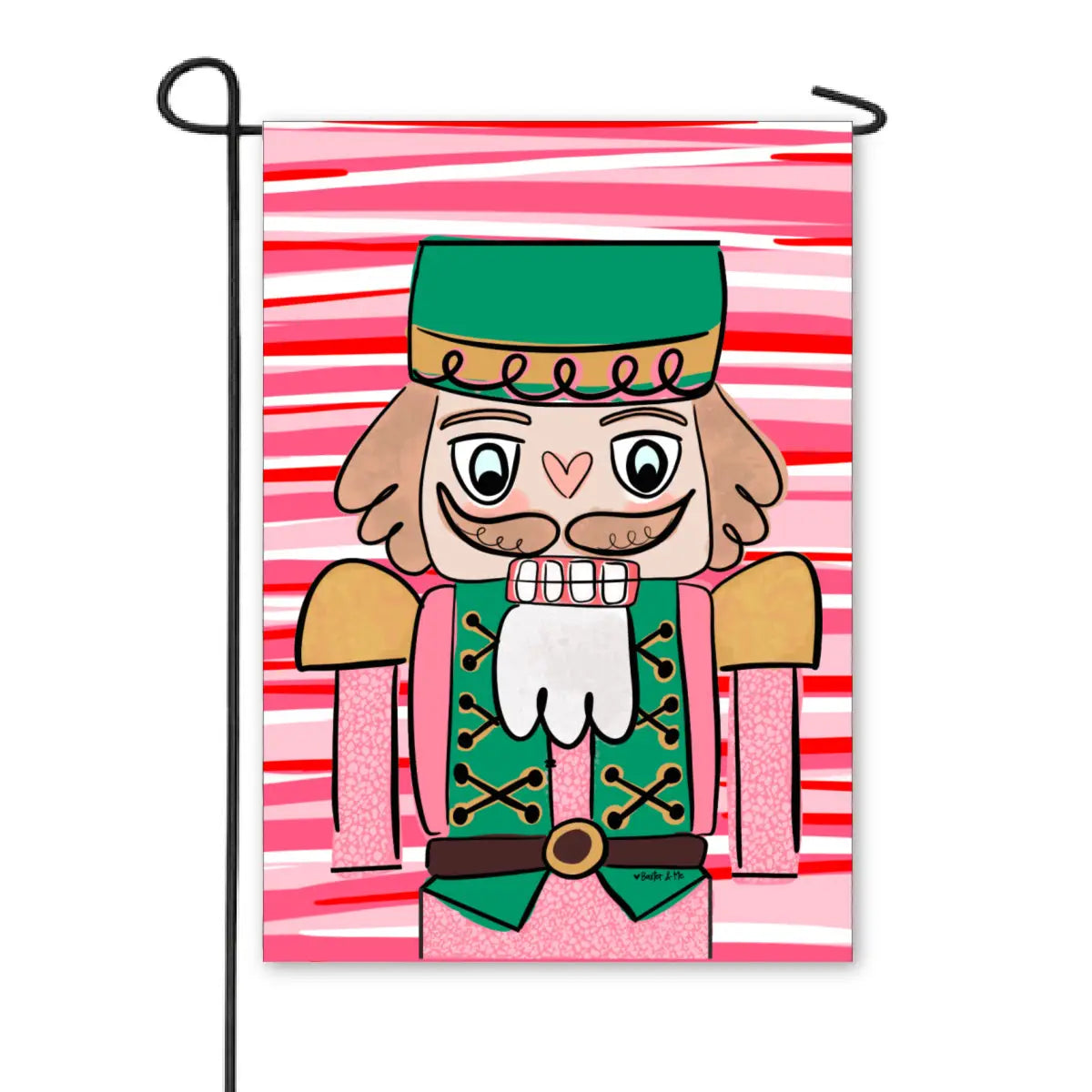 Garden Flag Pink Candy Nutcracker