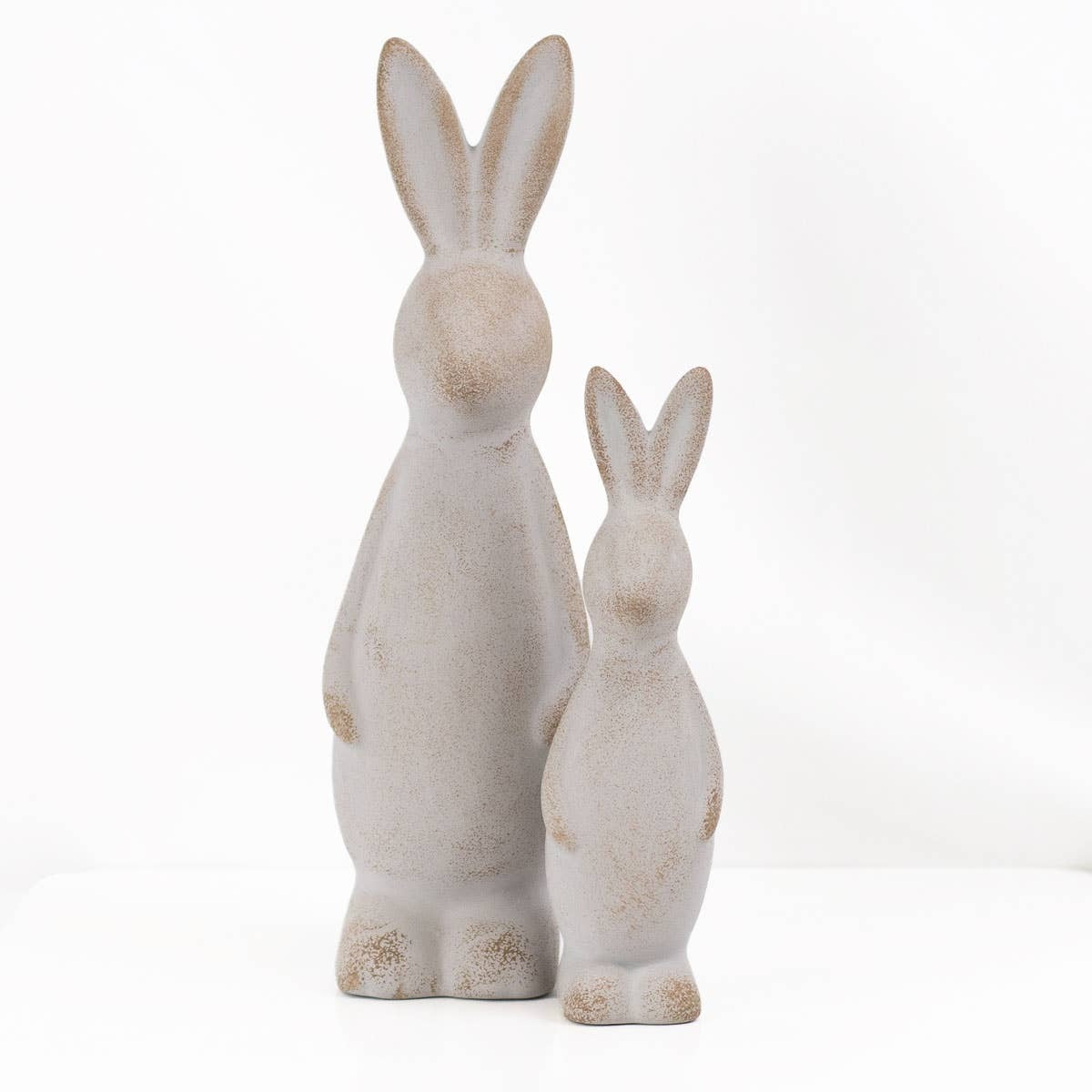 Figurine Bunny Antique Gray 7"