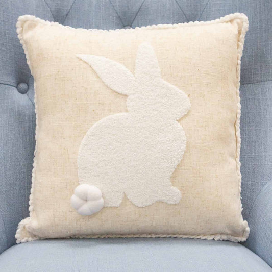 Pillow Cottontail Bunny White & Oat 16"