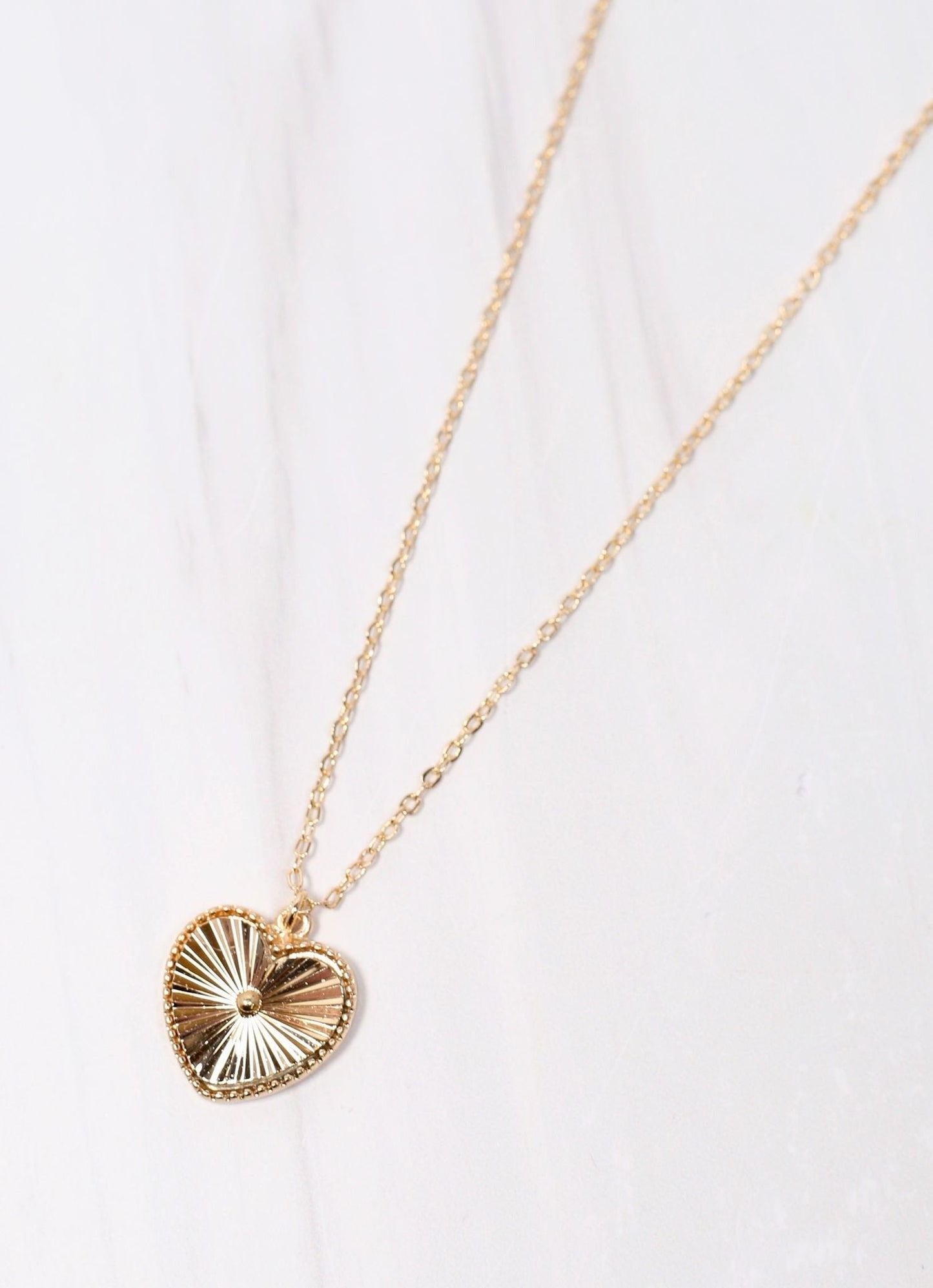Necklace Heart Charm Gold