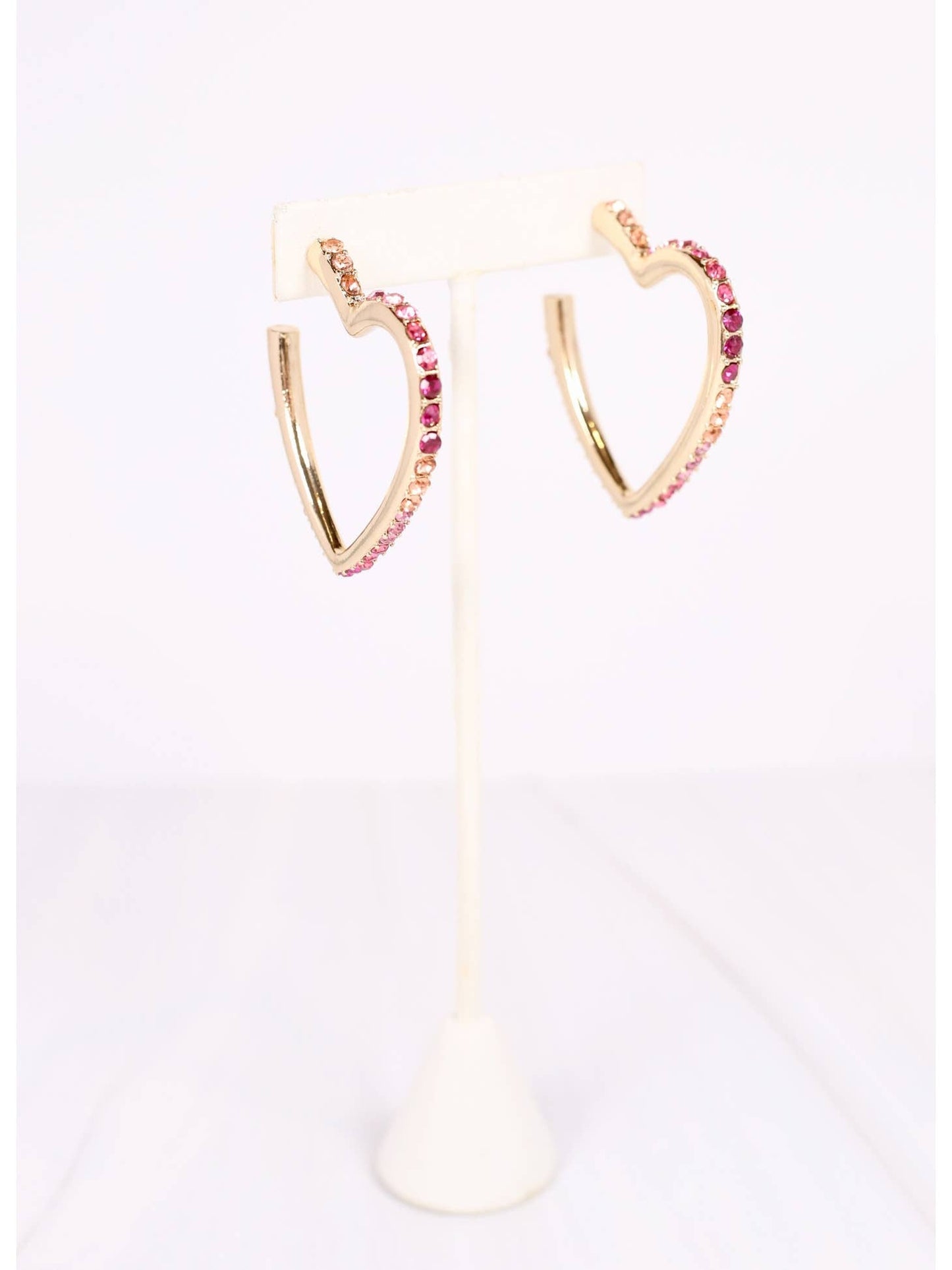 Earrings Saint Valentine Hear CZ Pink