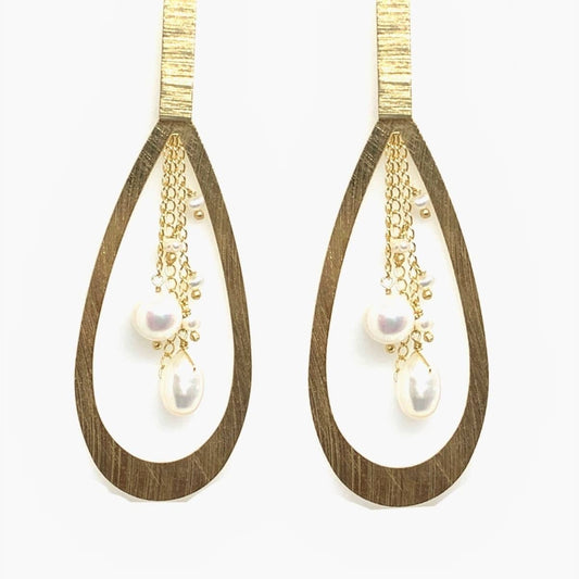 Earrings Oval Pearl