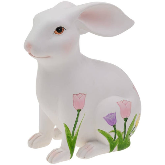 Figurine Tall Oswald Tulip Embossed Sitting Bunny