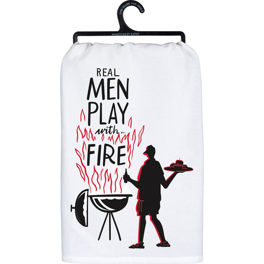Tea Towel Real Men Play With Fire