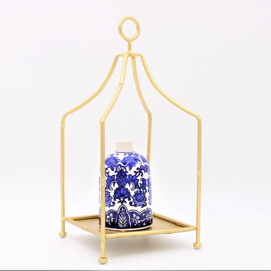 Gold Bamboo Lantern/ Display Stand