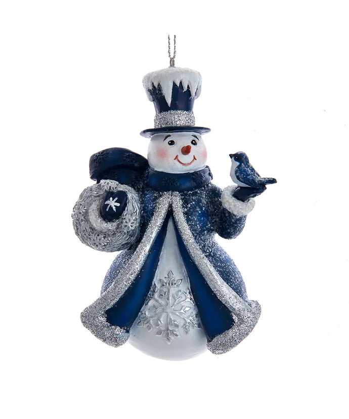 Ornament Snowman Blue & White