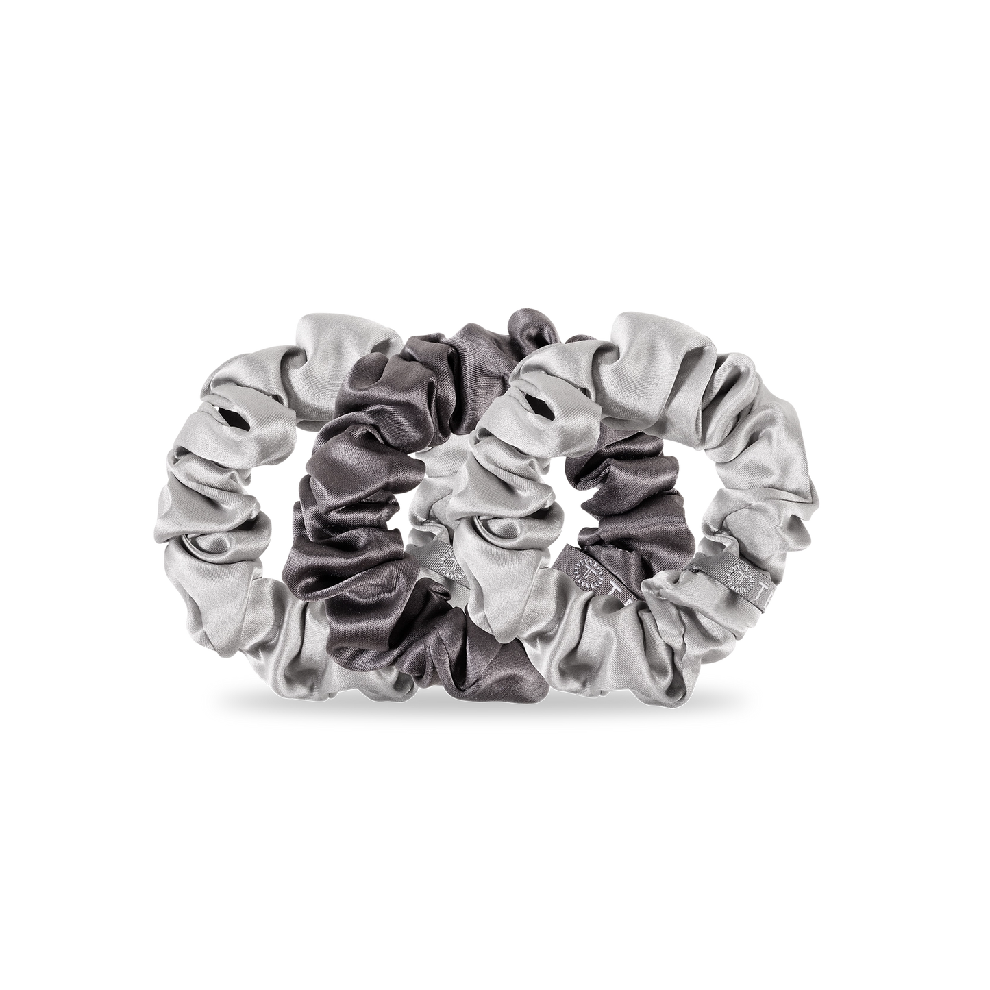 Teleties Scrunchie, Small, Silver Flames