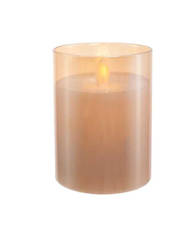 Candle Flicker Flame in Glass Jar LED 4"