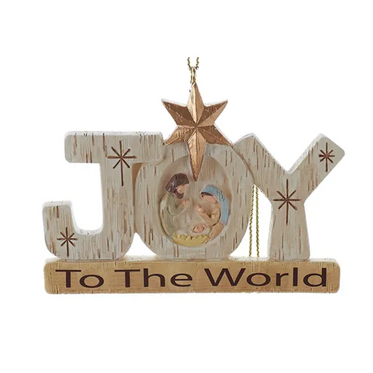 Ornament Nativity Joy to The World 2.62"