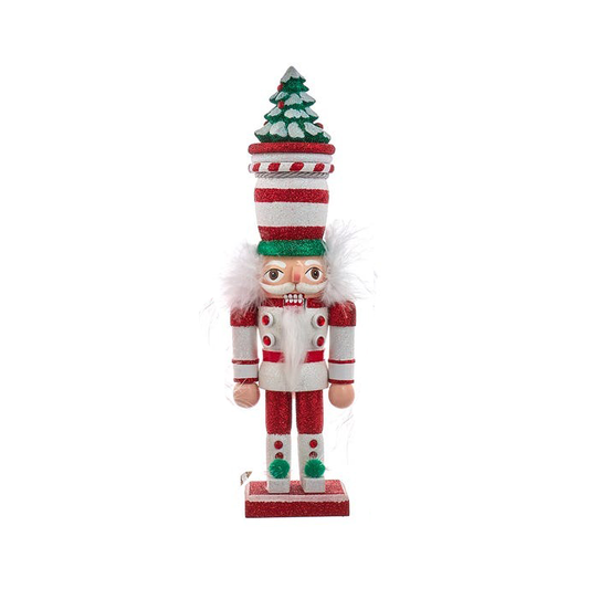 Nutcracker Hollywood Red, Green & White Whimsical Hat Tree 12"