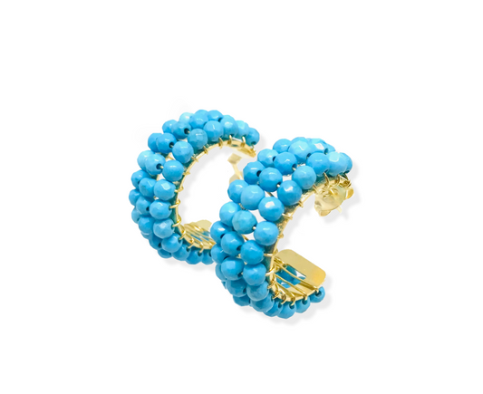 Earrings Hoop Secreta Turquoise