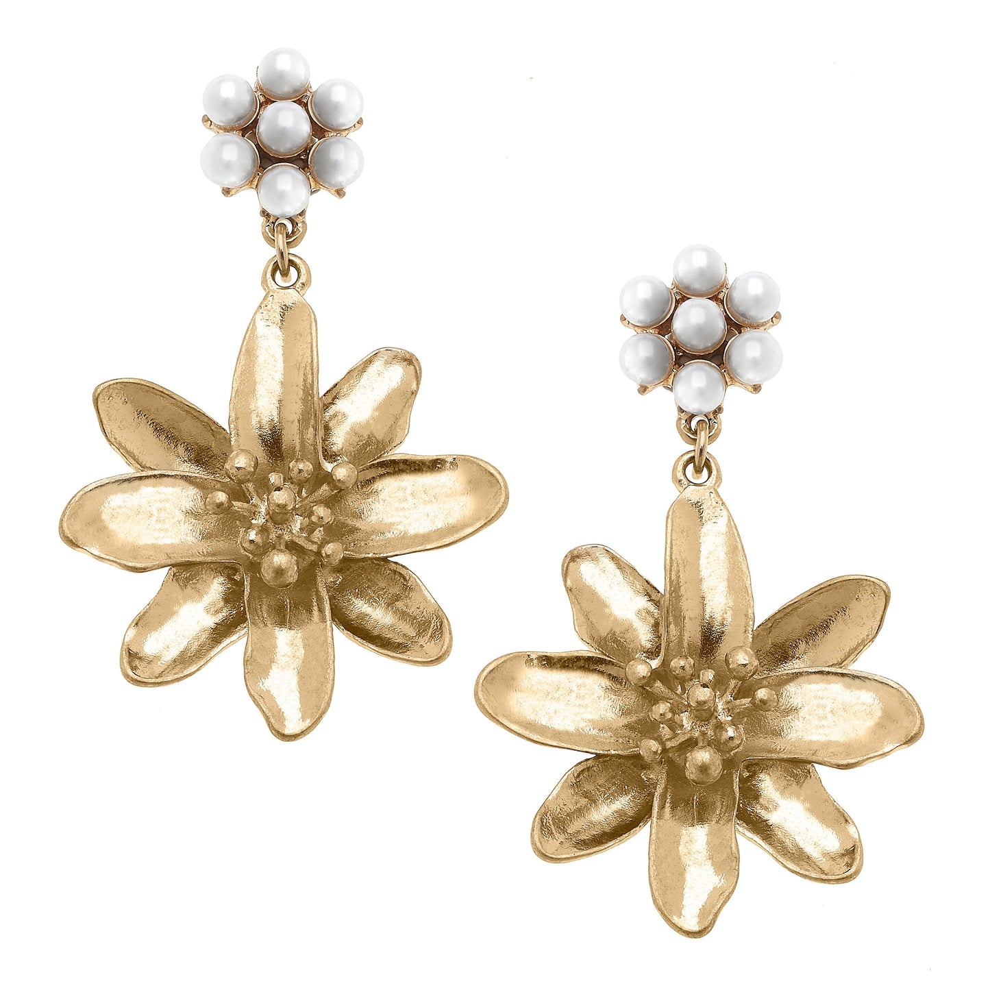 Earrings Adalynn Flower Pearl