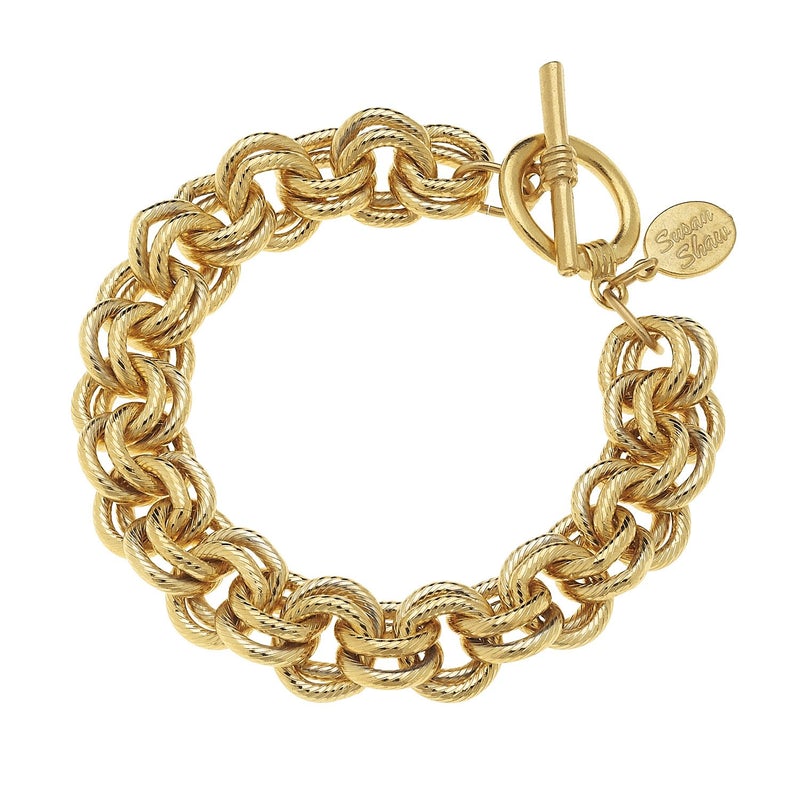 Bracelet Toggle Double Linked Chain