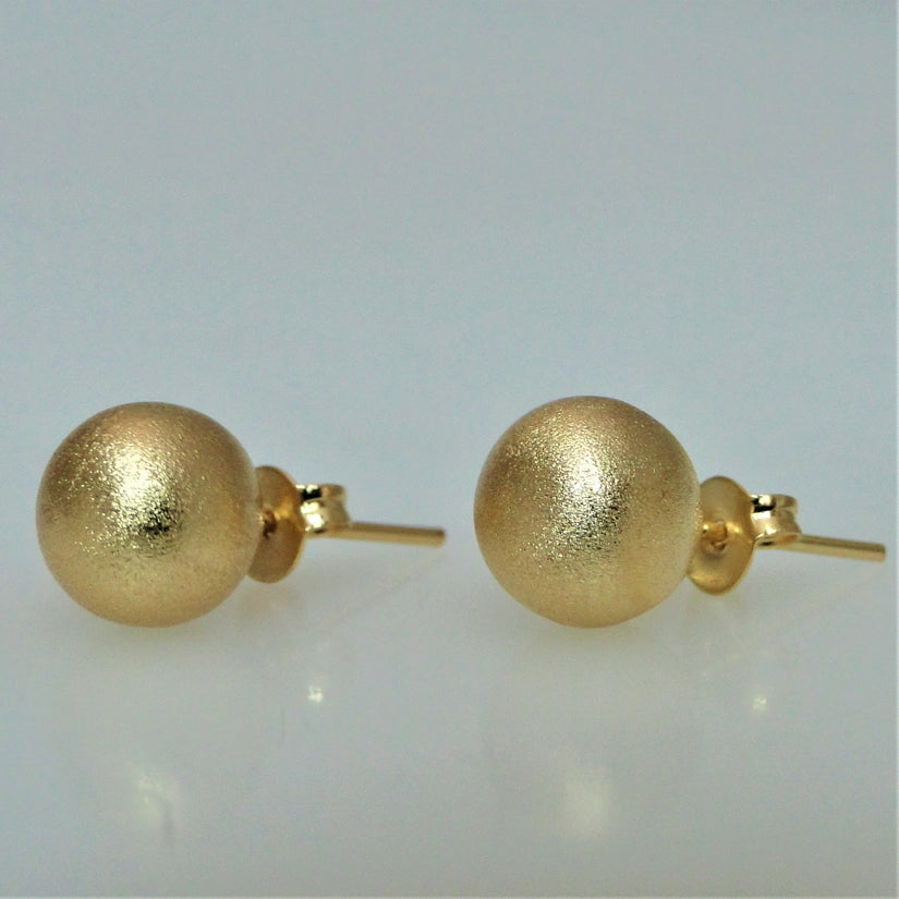 Earrings Stud Ball Gold Large
