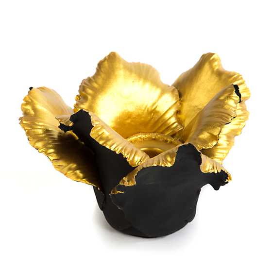 Candle Holder Daffodil Black and Gold