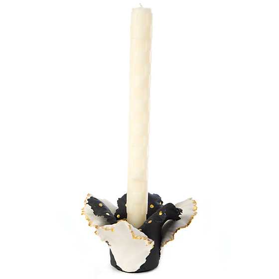 Candle Holder Daffodil Black and White Polka Dot