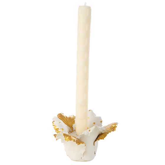 Candle Holder Daffodil White and Gold