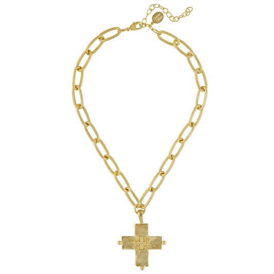 Necklace Jerusalem Double Cross Chain