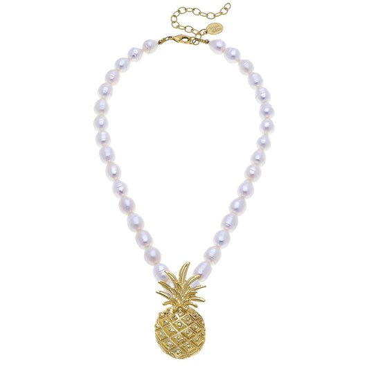 Necklace Pearl and Pineapple