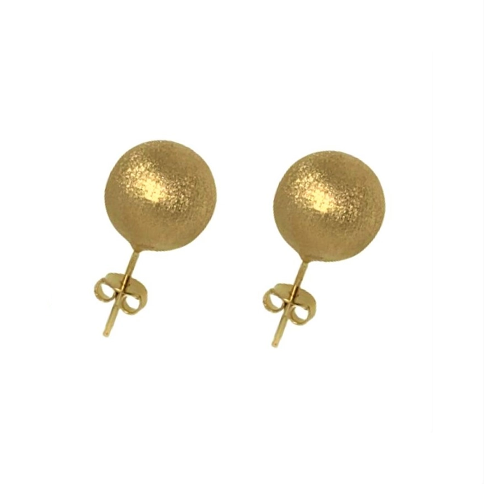 Earrings Stud Ball Gold Small