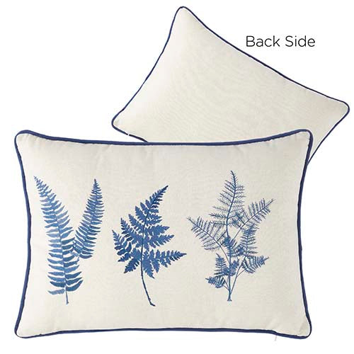 Pillow Lumbar Blue Fern