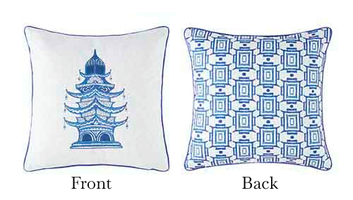 Pillow Pagoda Blue Livia