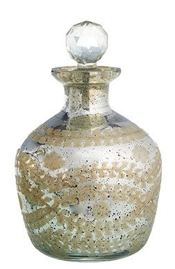 Decanter Mercury Glass with Gold Design Arleth