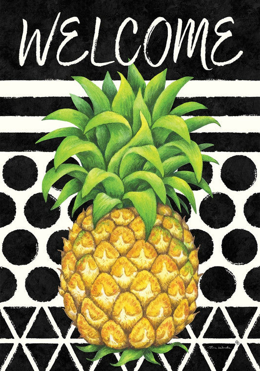 Garden Flag Bold Pineapple Welcome