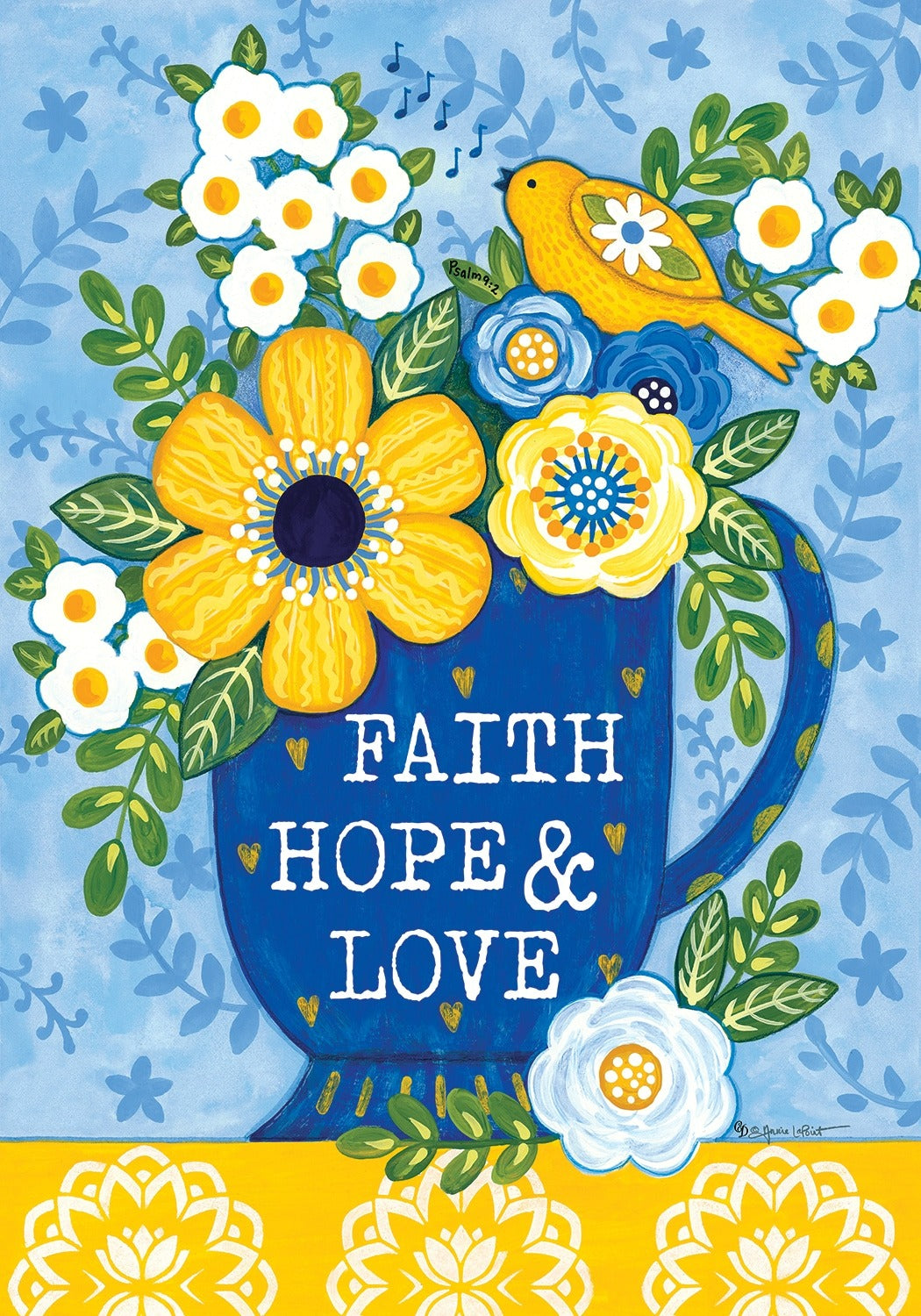 Garden Flag Faith, Hope and Love