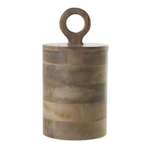 Canister with Lid Mango Wood Large