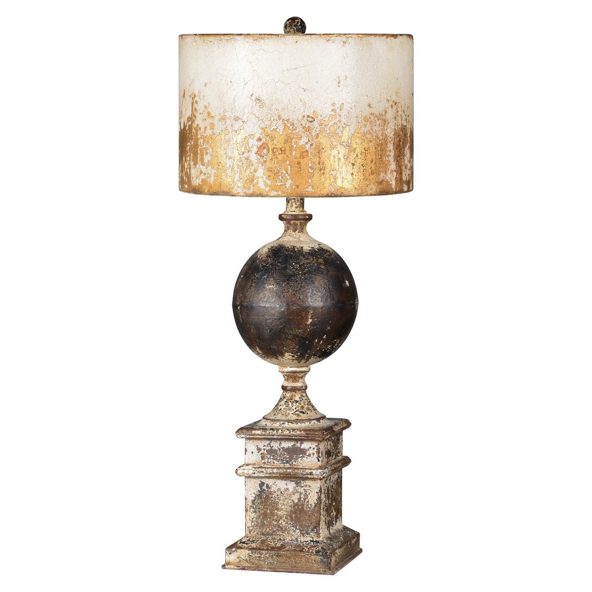Lamp Table Gold Weathered Metal Hailey