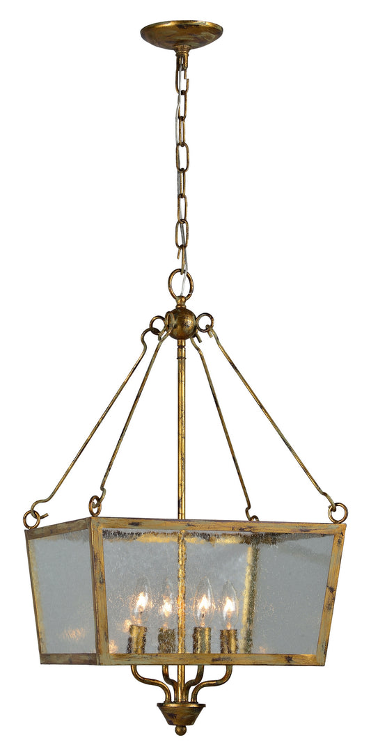 Chandelier Gold Metal Glass Valeria