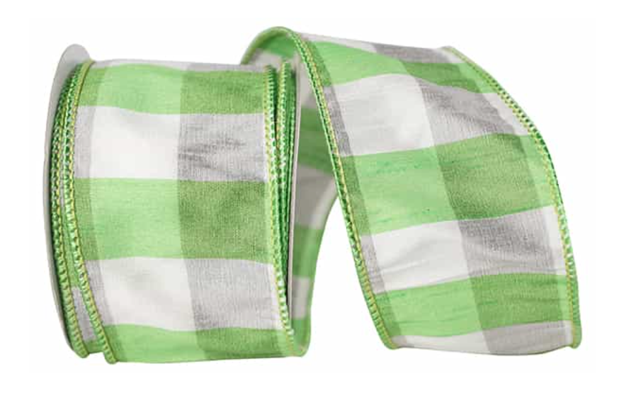 Ribbon Check Green Gusto 2.5"