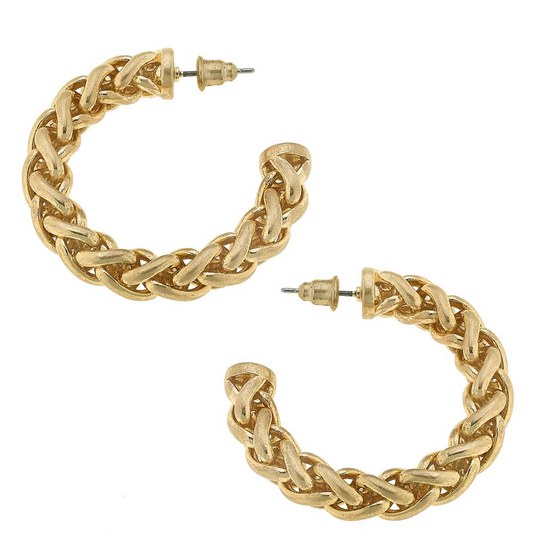 Cora Frozen Chain Hoop Earrings