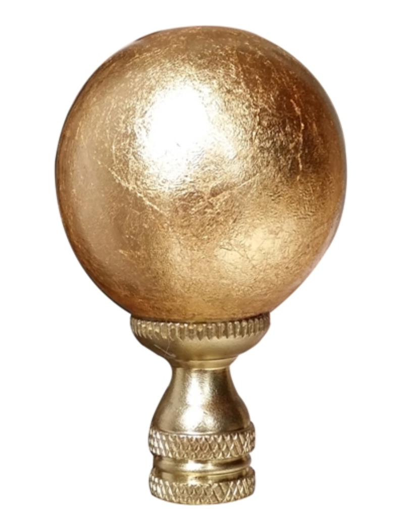 Finial Lamp Gold Leaf Ball Large