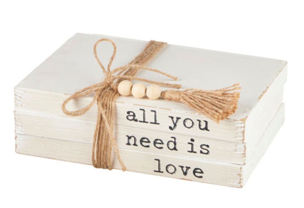 All You Need is Love Faux Stacked Books