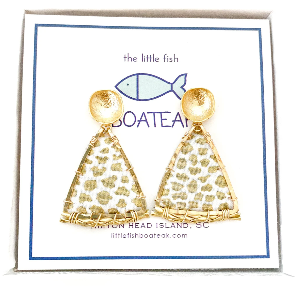 Gold Cheetah Mast Earrings