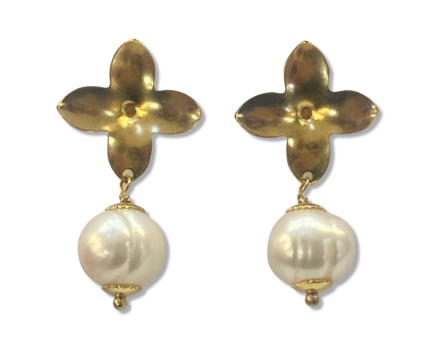 Earrings Flower & Pearl