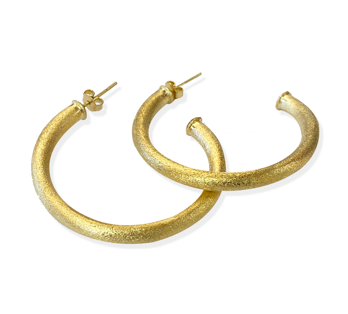 Earrings Hoop Round Barrel, Small