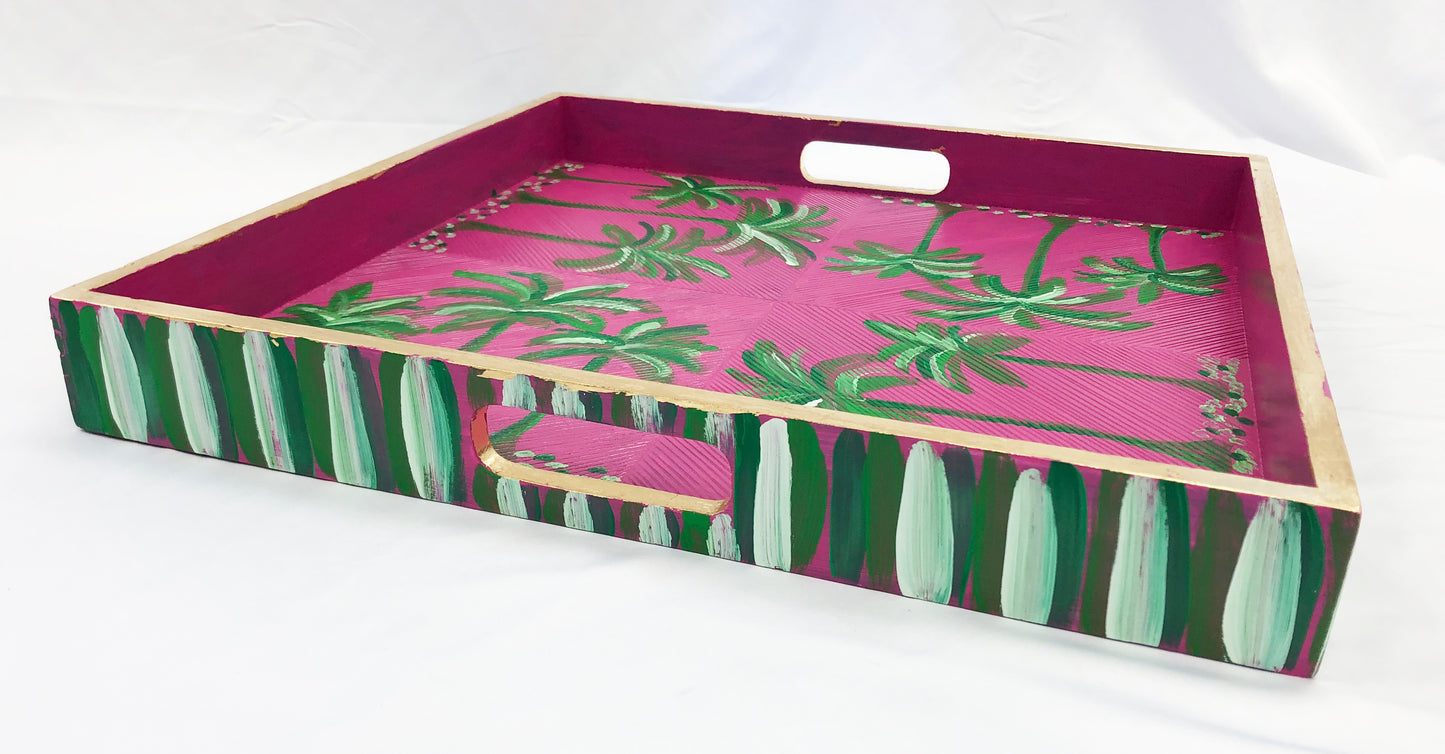 Pink Palm Tray